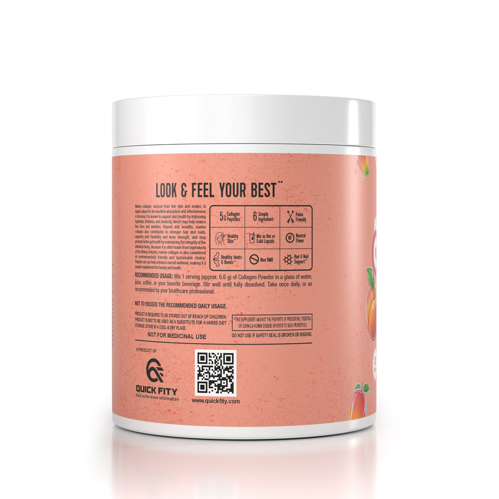 QuickFity Marine Collagen Powder – Peach Mango