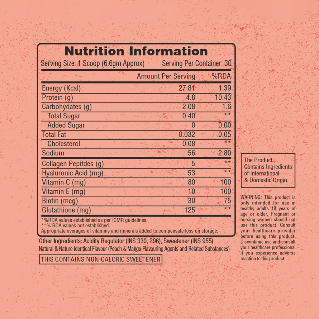 QuickFity Marine Collagen Powder – Peach Mango