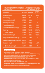 QuickFity Peanut Butter Crunch nutrition facts - 23gm Protein per serving, 0 added refined sugar, Crunchy Peanut Butter.